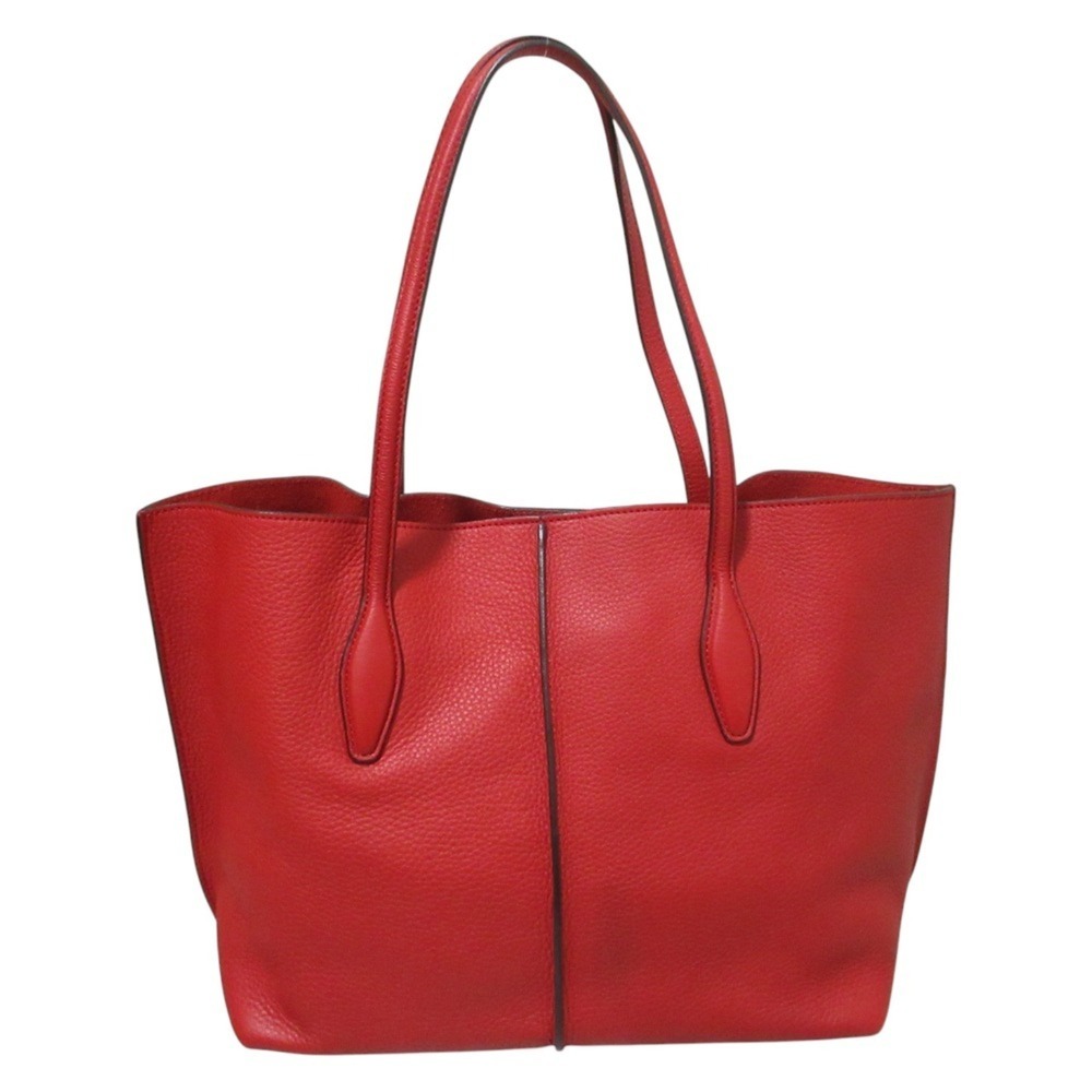 TOD'S Joy Leather Tote Bag/Shoulder Bag, Red, Women's - Picture 2 of 12